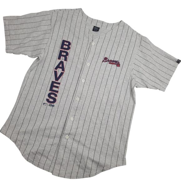 Vintage 1992 Atlanta Braves Button-Up Jersey Shirt XL Salem Sportswear EUC - Picture 1 of 10